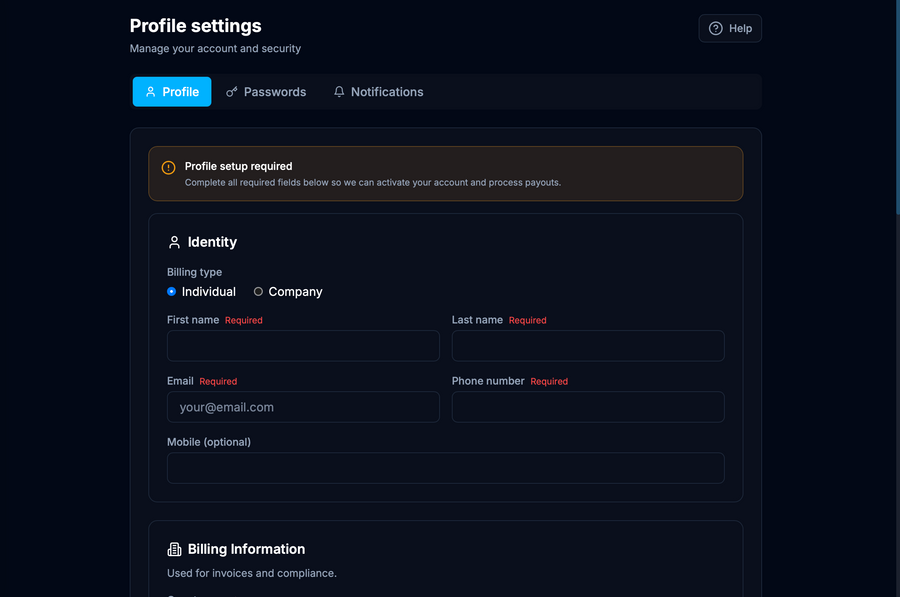  2. Configure Your Account
