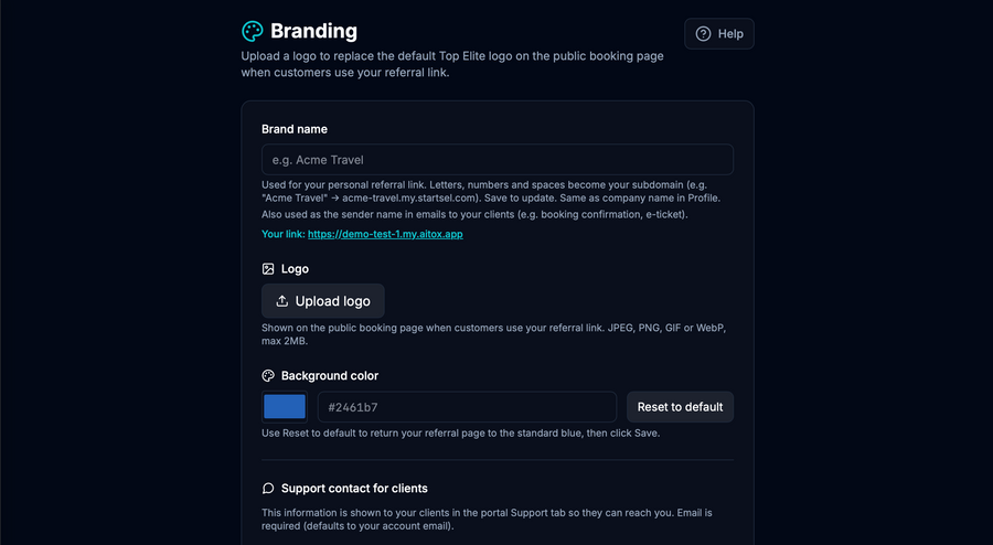 3. Configure Your Brand